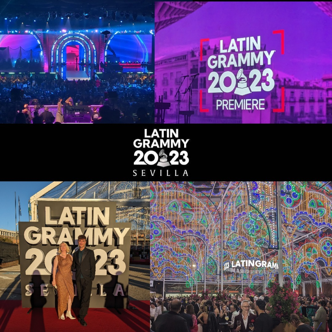 Source Elements celebrates at the Latin Grammys 2023 in Seville